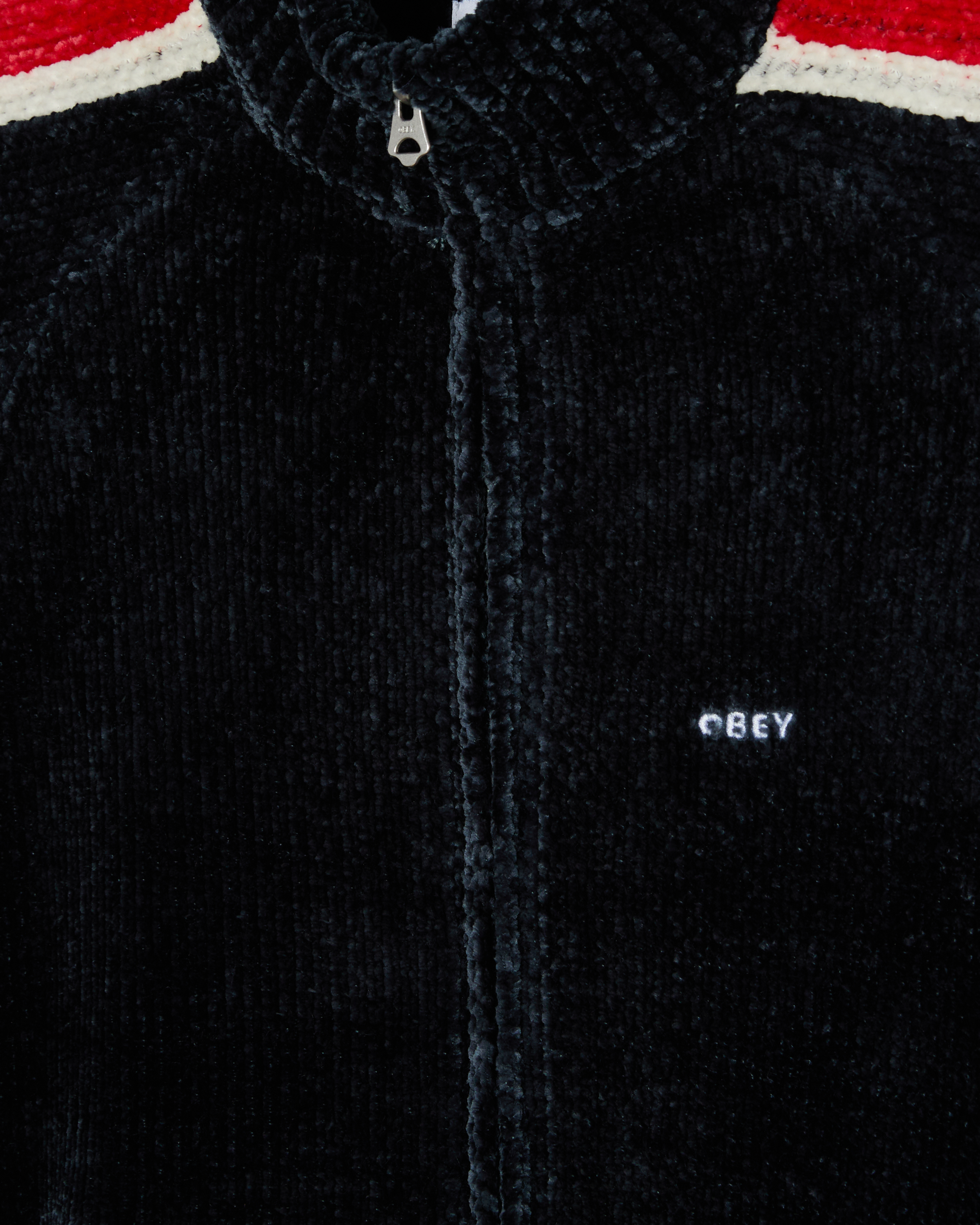 Obey Varen Zip Up Sweater Navy Multi Herren Strickjacke blau